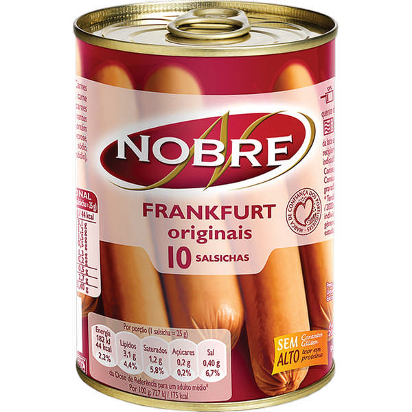 SAUSAGES NOBRE FRANKF.ORIG.10 380G