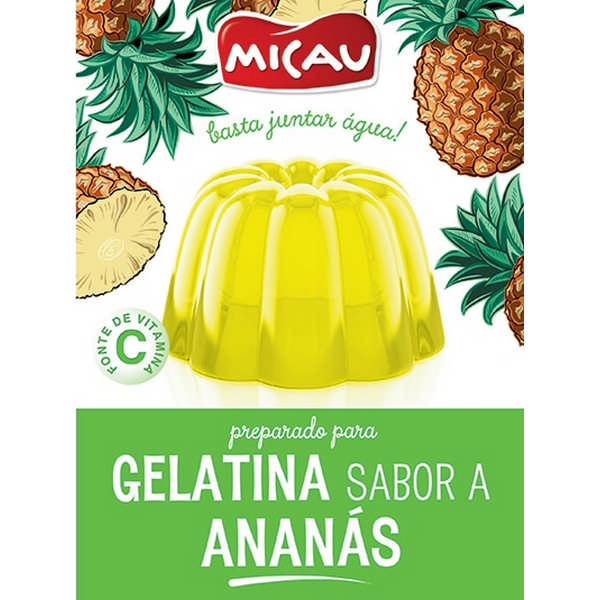 GELATIN MICAU PINEAPPLE 2X85G