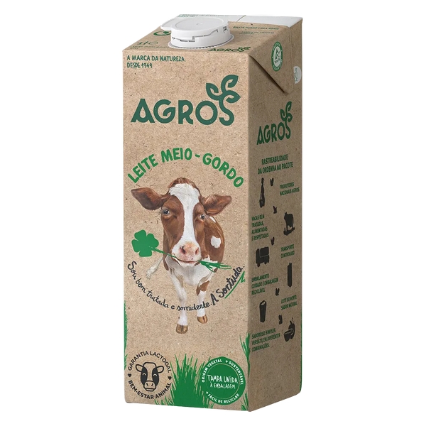 MILK AGROS UHT M/GORDO 1L