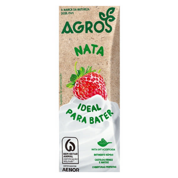 CREAM AGROS UHT P/BATER 200ML