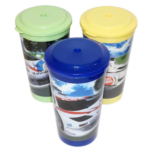 GLASS PLAST.C/TAMPA SORT.23860