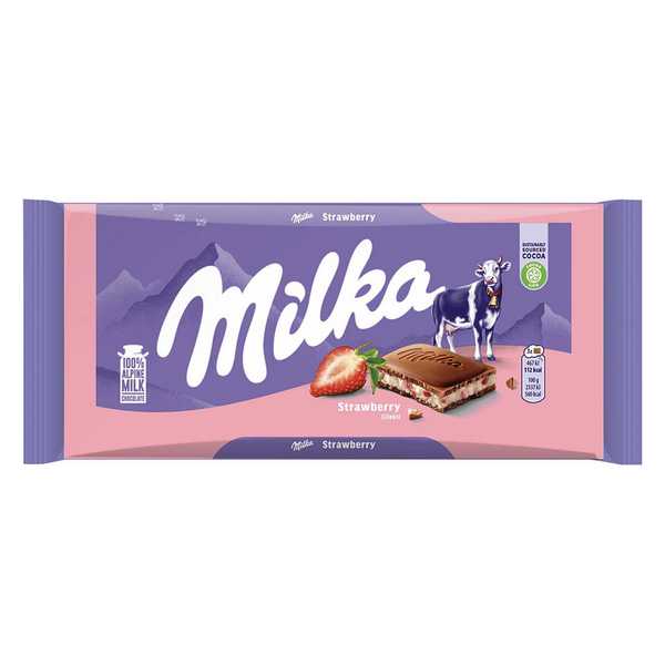CHOCOLATE MILKA STRAWBERRY 100G