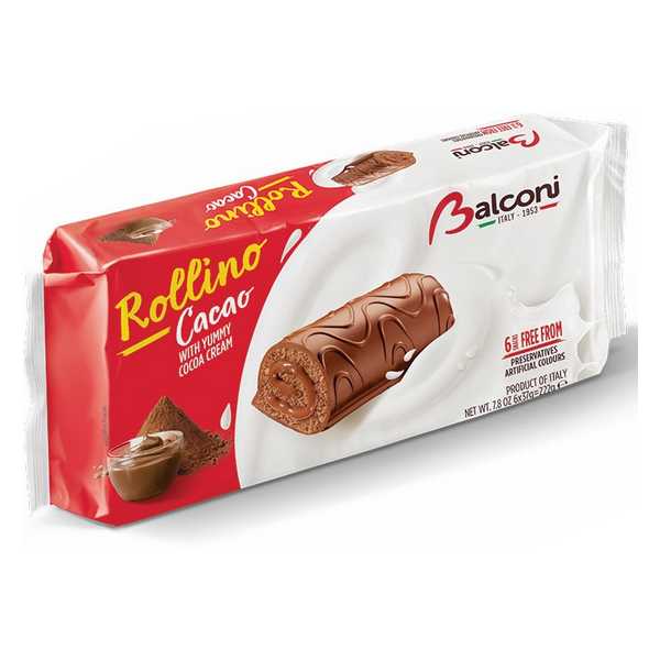 SNACK BALCONI ROLLINO COCOA 222G