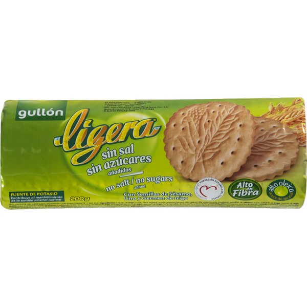 COOKIES GULLON LIGERA S/S-S/A.200G
