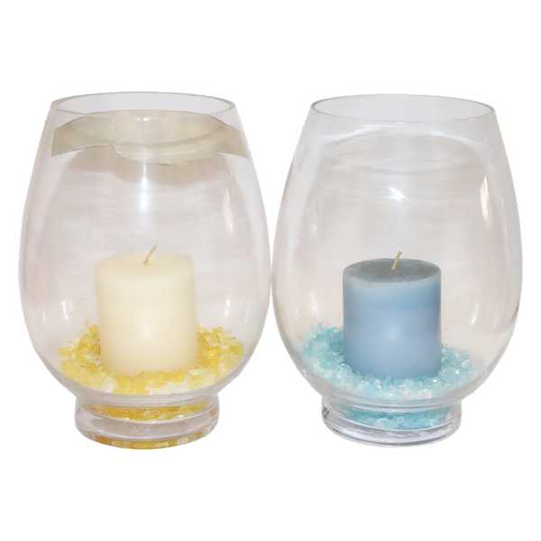 P.VELAS VIDRO+VELA+PEDR. 66112