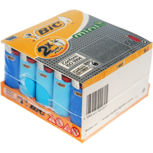 LIGHTER BIC MINI J25 LISOS PK50