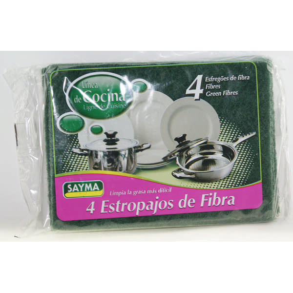 SCOURING PAD SAYMA FIB.VRD.PK4 156