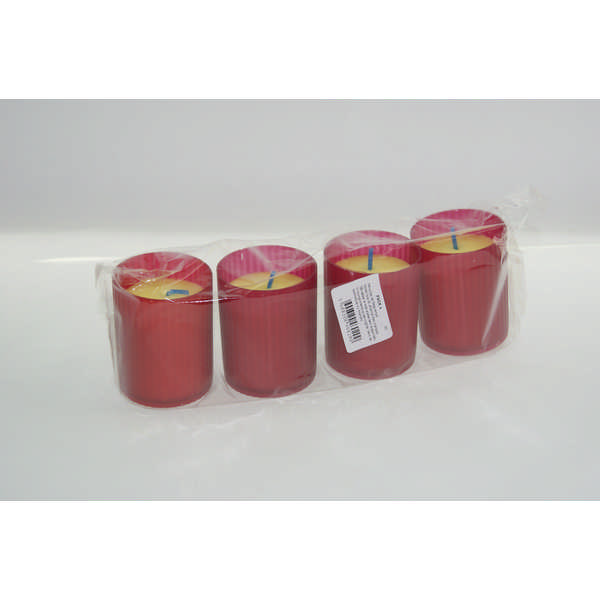 CEMETERY CANDLE MINI RED PK4