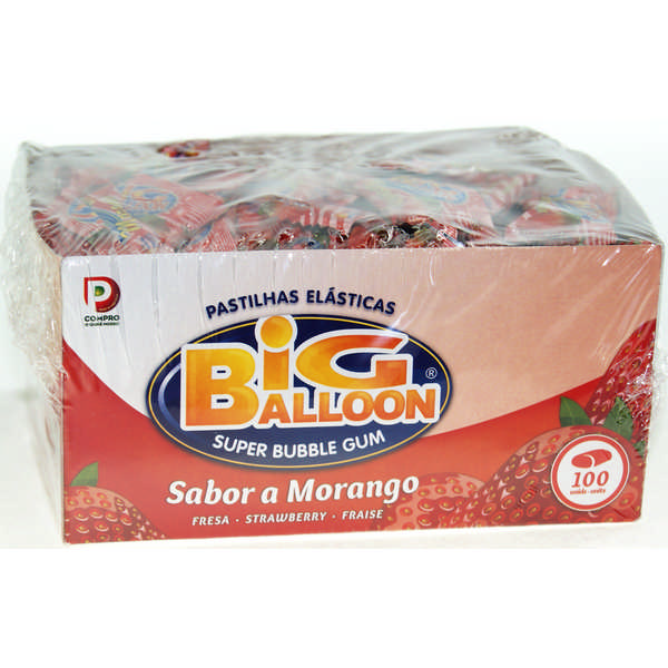 GUM BIG BALLOON STRAWBERRY 100