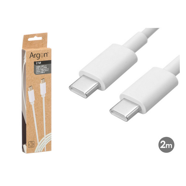 CABO ARGON C-C WHITE 2M 12752