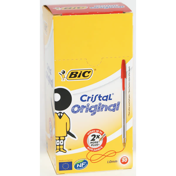 BALLPOINT BIC CRISTAL VERM.CX50