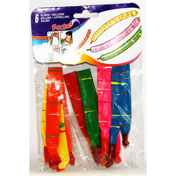 BALLONS ROCK. 9CM(6)+2TUB. 136-CT
