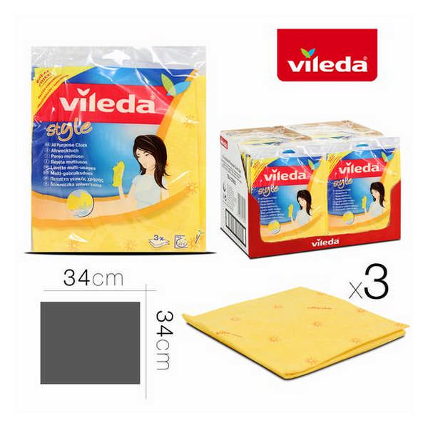 CLOTH VILEDA M-USOS 34X34 PK3