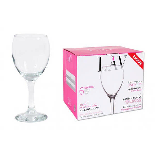 GLASS WINE EMPIRE CJ6 EMP553F