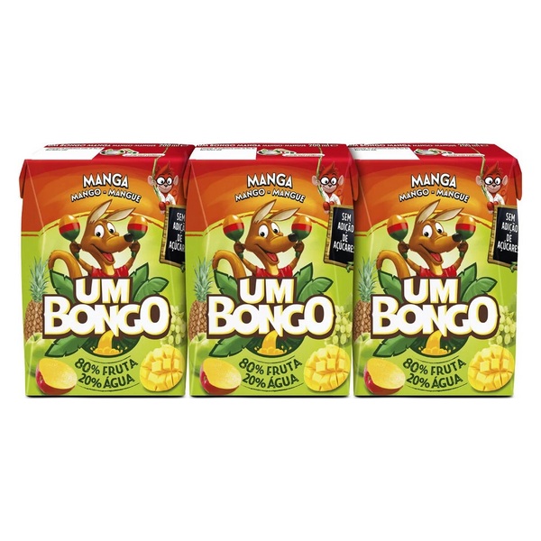 JUICE UM BONGO MANGO CT 3X200ML