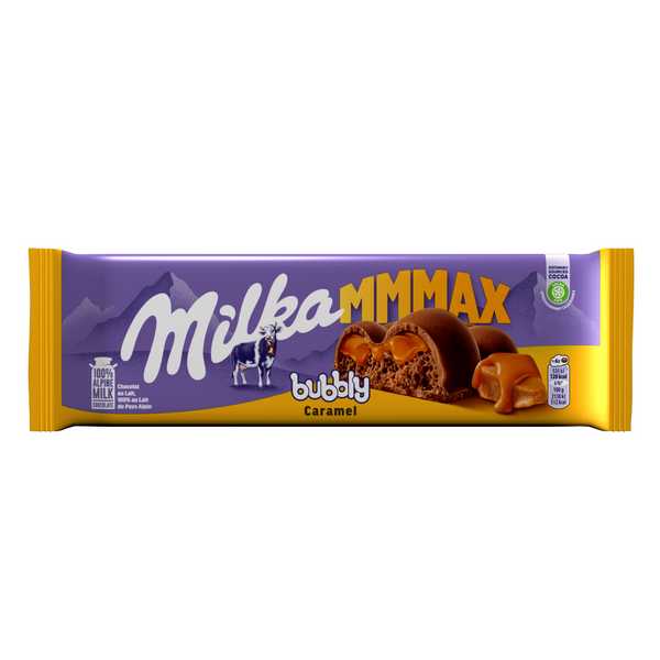 CHOCOLATE MILKA BUBBLY CARAMEL 250G