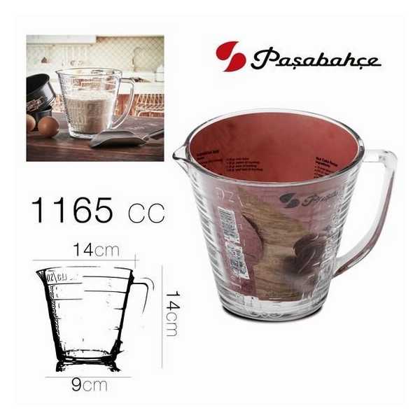 MUG MEDIDOR GLASS 1L 36449