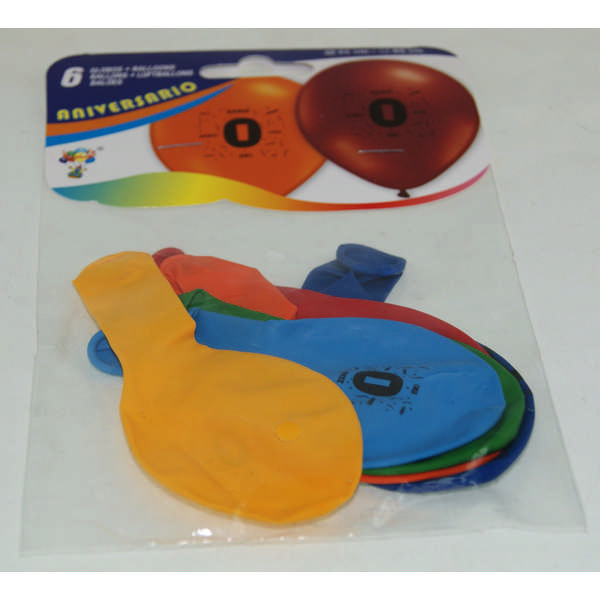 BALLONS ANIV.N0 21CM(6)233-0CT
