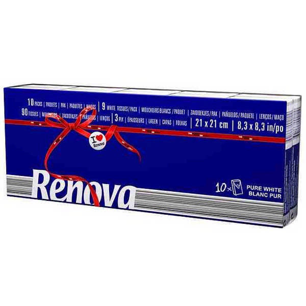LENÇOS PAP.RENOVA WHITE PK10