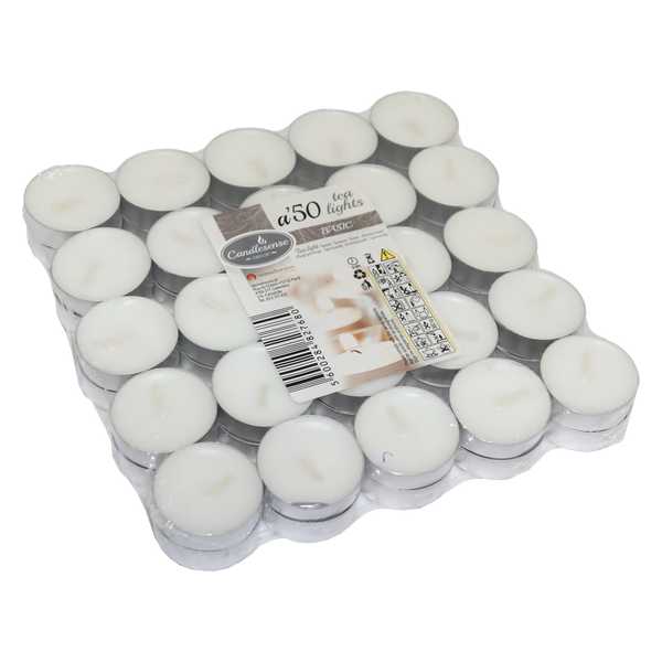 CANDLE TEA LIGHT BRAN.BASIC CJ50