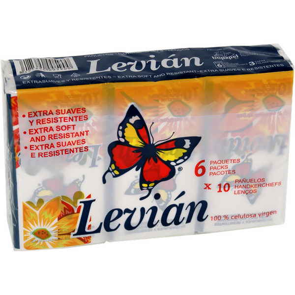 LENÇOS PAP.LEVIAN WHITE PK6