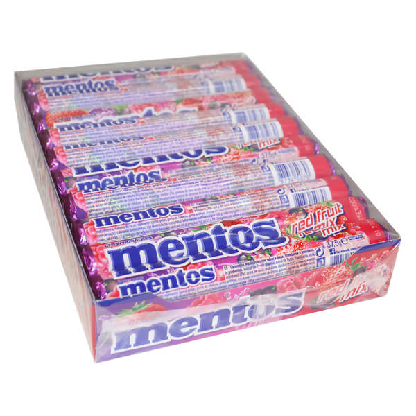 DRAGEES MENTOS FRUT. VERM.20X37