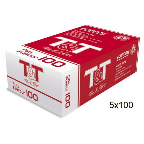 TUBOS CIGARROS T&T 8MM CX5X100