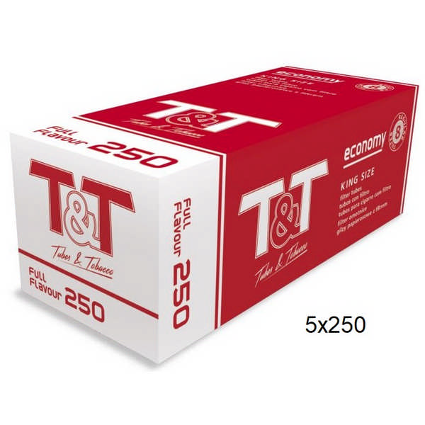 TUBOS CIGARROS T&T 8MM CX4X250