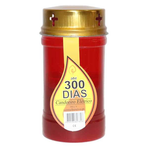 CEMETERY CANDLE ELET.30LL VERM.ATE 300D