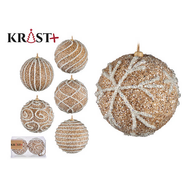 BALL CHRISTMAS NATU.10CM CJ2 97140