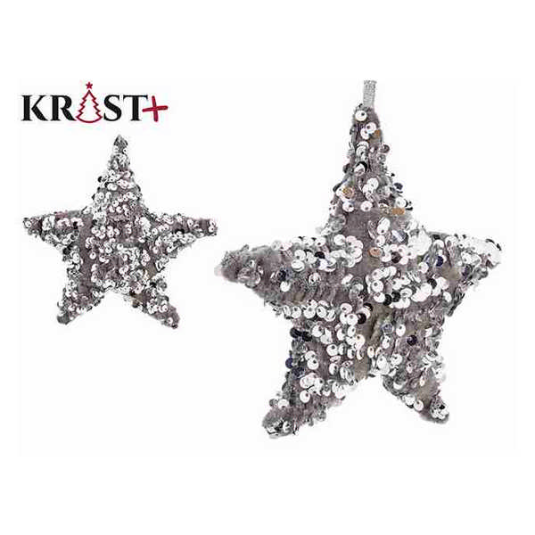 ADORNMENT CHRISTMAS STAR PRATA 96687