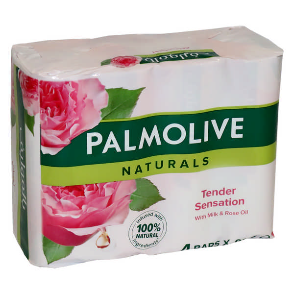 SOAP PALMOLIVE LEITE&ROSA 4X90G
