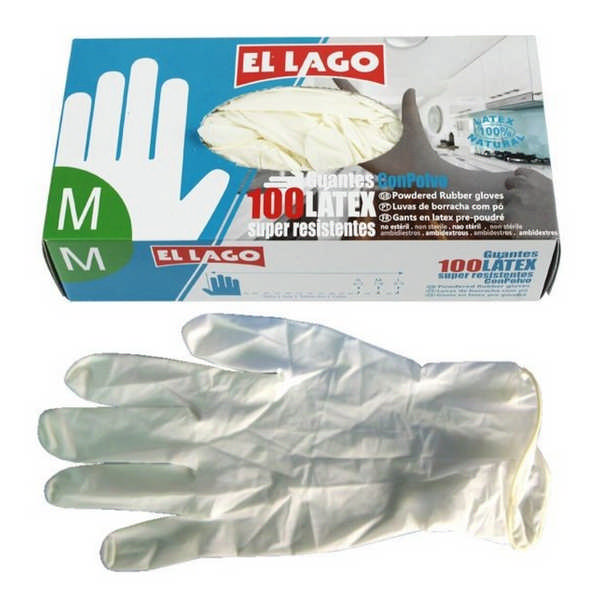 GLOVES LATEX EL LAGO(M)100 1353