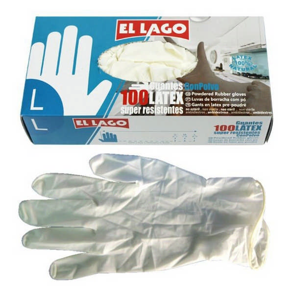 GLOVES LATEX EL LAGO(L)100 1354