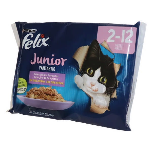 FELIX CAT JUN. FANT. GEL.PEI.4X85G