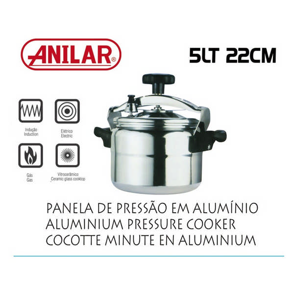 PANELA PRES.ALUM.5L 22CM C22B