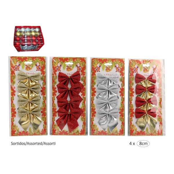 BOW CHRISTMAS SORT.8CM CJ4 BW-8-4