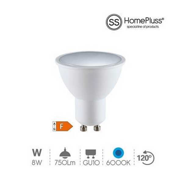 LIGHT BULB H/P.DIC.LED GU10-8W 6000K