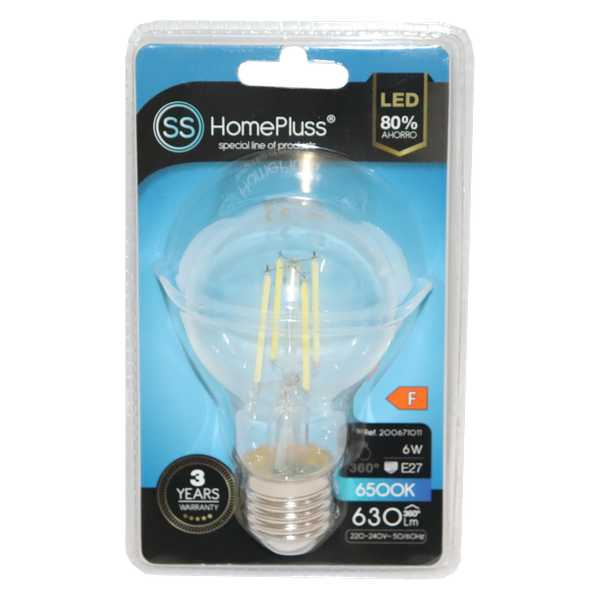 LIGHT BULB H/P.FI.ST.LED E27-6W 6500