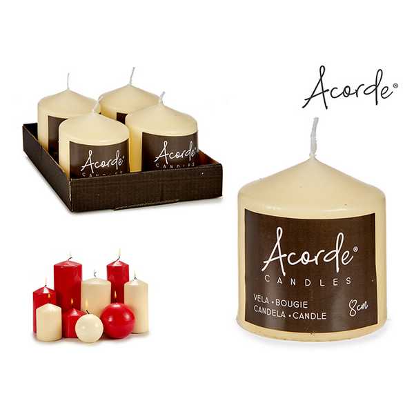 CANDLE TACO CREAM 8CM 27H 30413