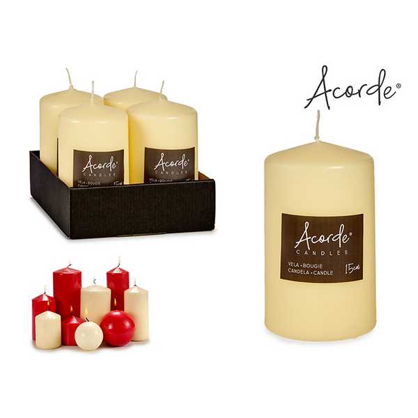 CANDLE TACO CREAM 15CM 92H 30420