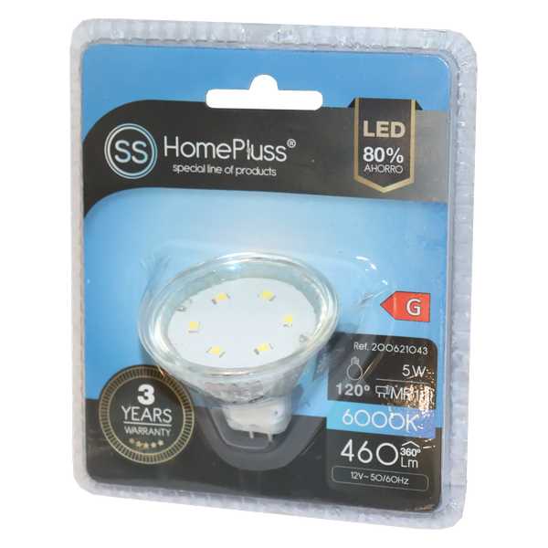 LIGHT BULB H/P.DIC.LED MR16-5W 6000K