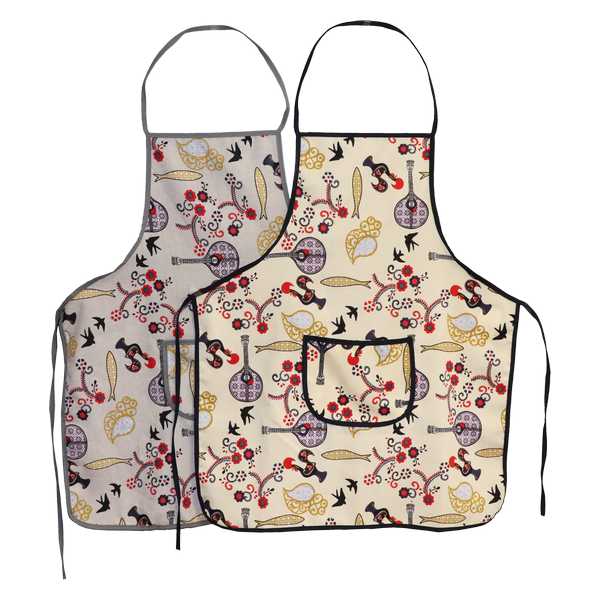 AVENTAL ESTAMP. SORT.100%POLIES