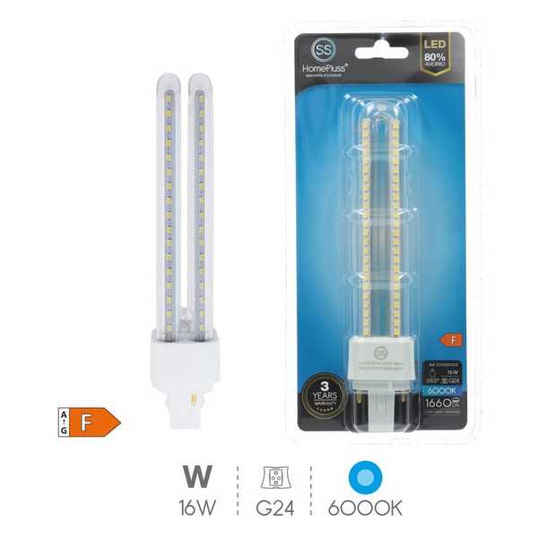 LIGHT BULB H/P.PL.LED G24-16W 6000K