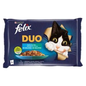 FELIX CAT DUO GEL.PEIXES 4X85G