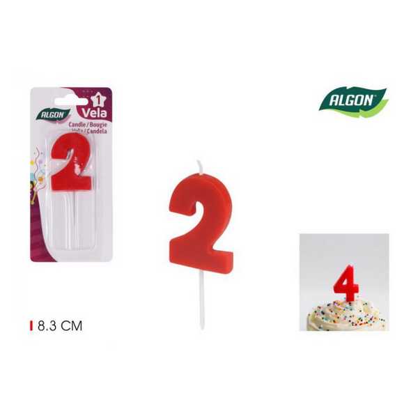 CANDLE ANIVERSARIO VERM.N2 74949