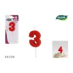 CANDLE ANIVERSARIO VERM.N3 74950