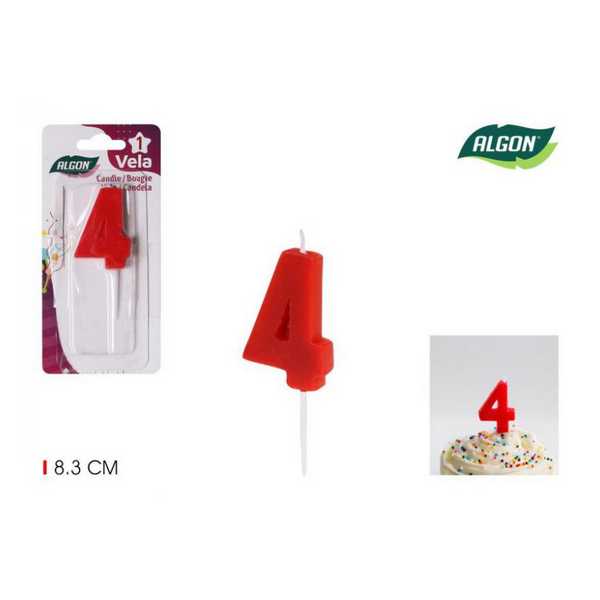 CANDLE ANIVERSARIO VERM.N4 74951 CANDLE ANIVERSARIO VERM.N4 74951