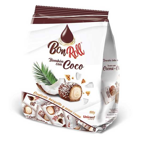 BONBONS BON ROLL RECH.COCO 100G
