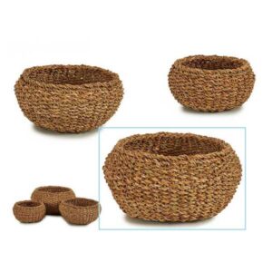 STRAW BASKET RED.GRD 57898